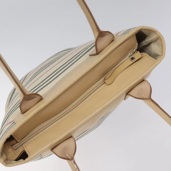 BURBERRY Nova Check Tote Bag Canvas Beige Auth - Picture 9 of 16